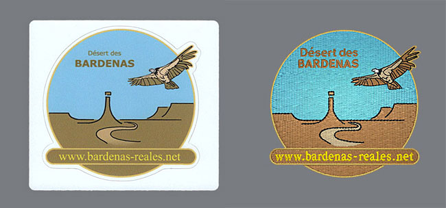 Ecusson et autocollant du logo du site désert des Bardenas.