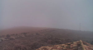 Dans les Bardenas le brouillard est constant depuis lundi.