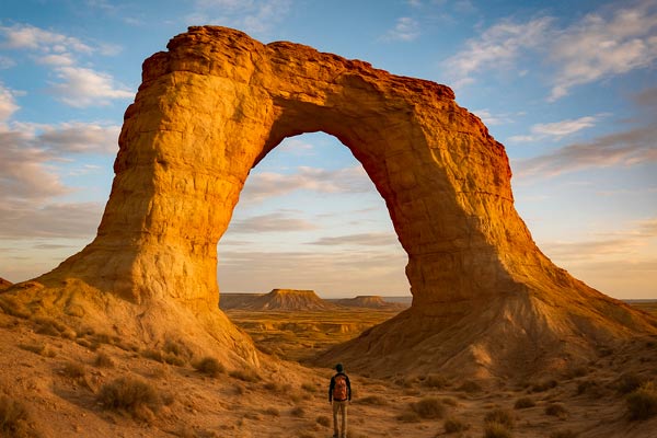 Arche imaginaire dans les Bardenas.