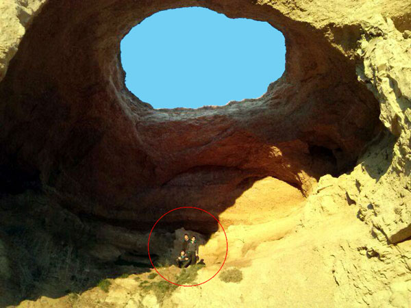 La grotte de la Ralla, vue de l'intrieur.