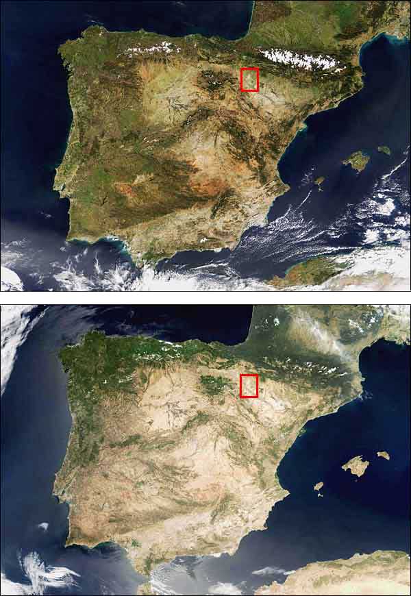 L'Espagne, en mars, et en juillet.