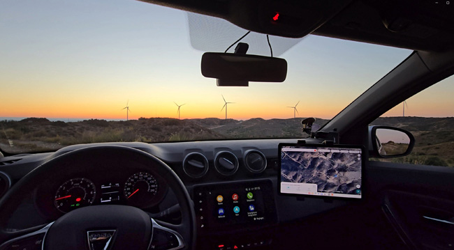 Fin de journée, recherche d'un lieu de bivouac